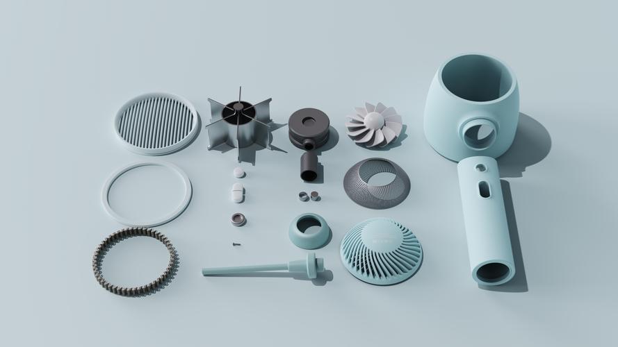 吹风机,keyshot渲染,工业设计,产品设计,作品集